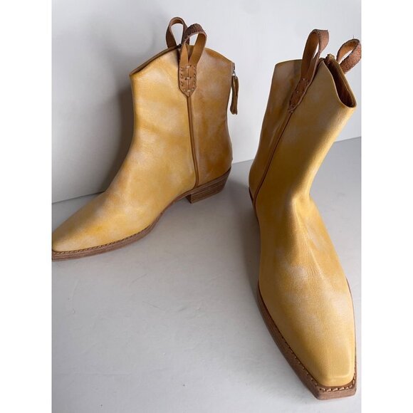 We The Free People Wesley Ankle Boots Honey Tan Leather Size 36 US 6 New - Picture 6 of 6